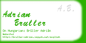 adrian bruller business card