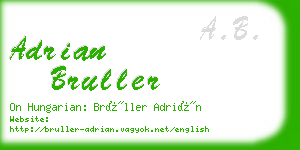 adrian bruller business card